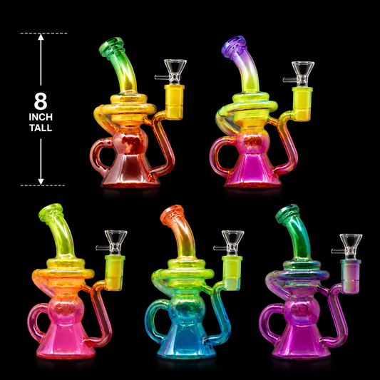 8” color recycle dab rig