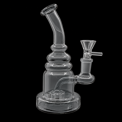 Iridescent Bent Neck Ribbed Glass Dab Rig Wholesale RK Quality Glass