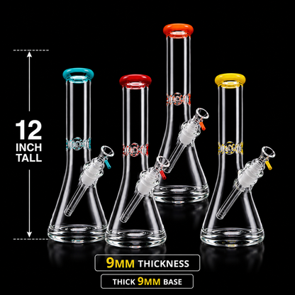 12 INCH 9MM AMERICAN COLOR MOUTH THICK BASE BECKER BONG