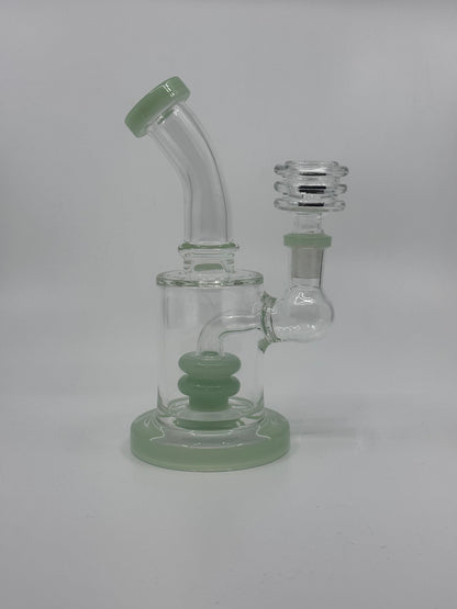 6" shower head slime bent dab rig - RK Quality Glass