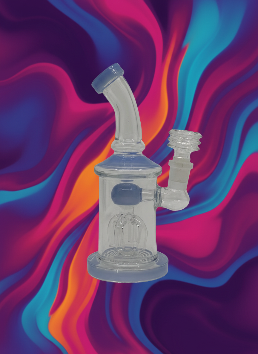 7” tree perc bent dab rig - WP231