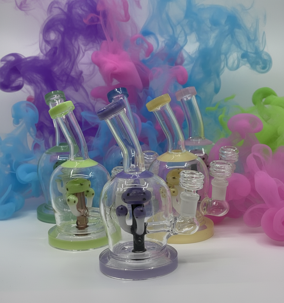 7” Mushroom Inserts Bent Dab Rig Wholesale - RK Quality Glass