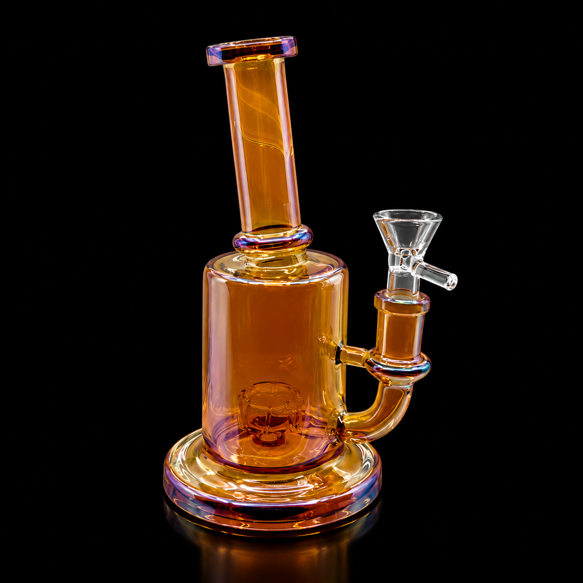 Iridescent Glass Dab Rig with Showerhead Percolator