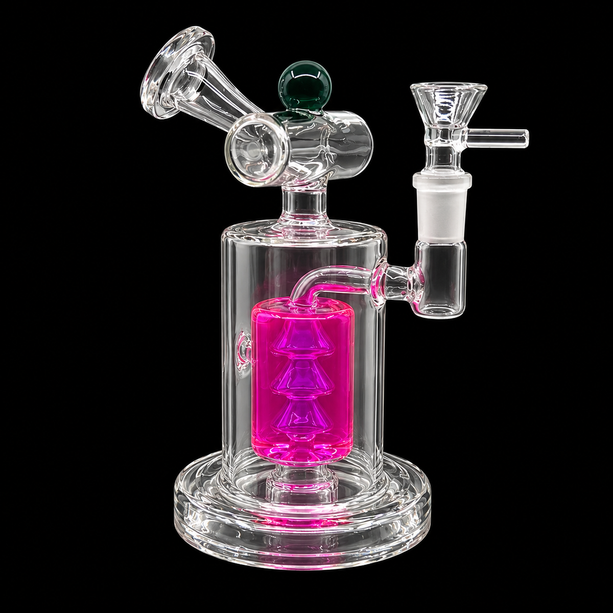 Liquid Triple Cone Percolator Glass Dab Rig Wholesale RK Quality Glass