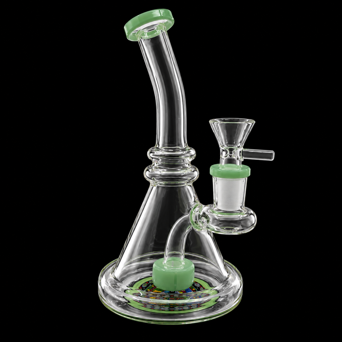 Mosaic Base Bent Neck Glass Dab Rig Wholesale RK Quality Glass