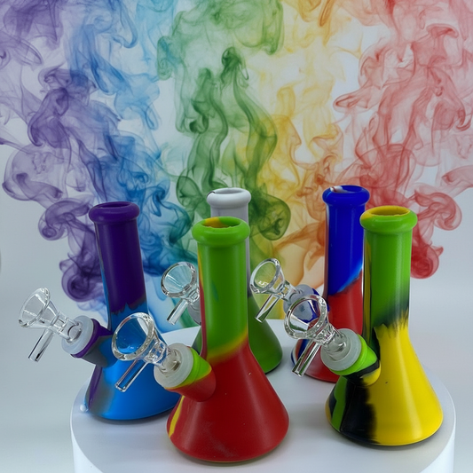 4.9” Silicone Beaker Bong Wholesale - RK Quality Glass