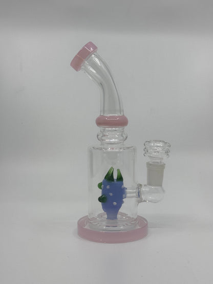7” shower head bent dab rig - WP235 - RK Quality Glass