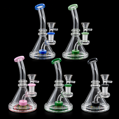 Mosaic Base Bent Neck Glass Dab Rig Wholesale RK Quality Glass