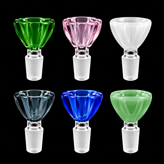 14mm Flower Theme Glass Bowl 12-Pack