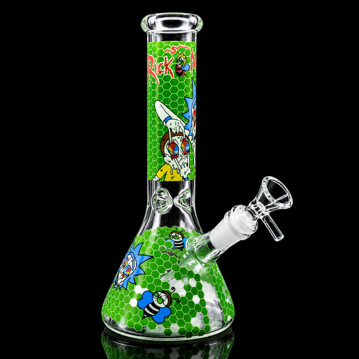 10 Inch Glow in Dark Cartoon Art Beaker Bong