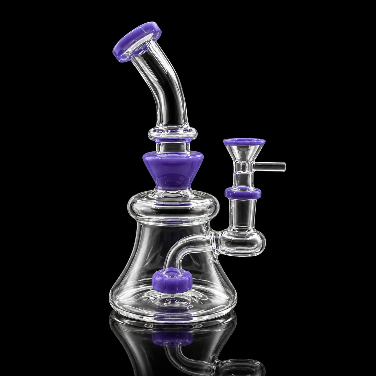 Bent Neck Bell Base Glass Dab Rig with Showerhead Percolator Wholesale RK Quality Glass