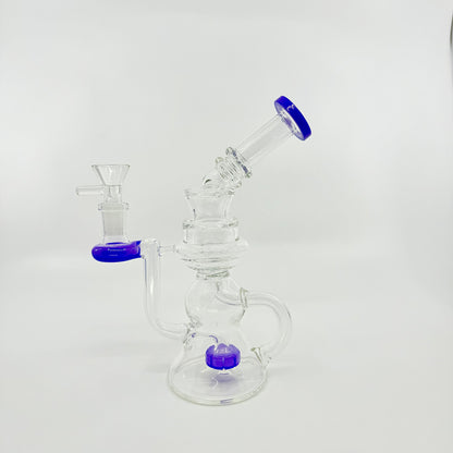 8" SIDE CARB RECYCLE DAB RIG - WP242 - RK Quality Glass