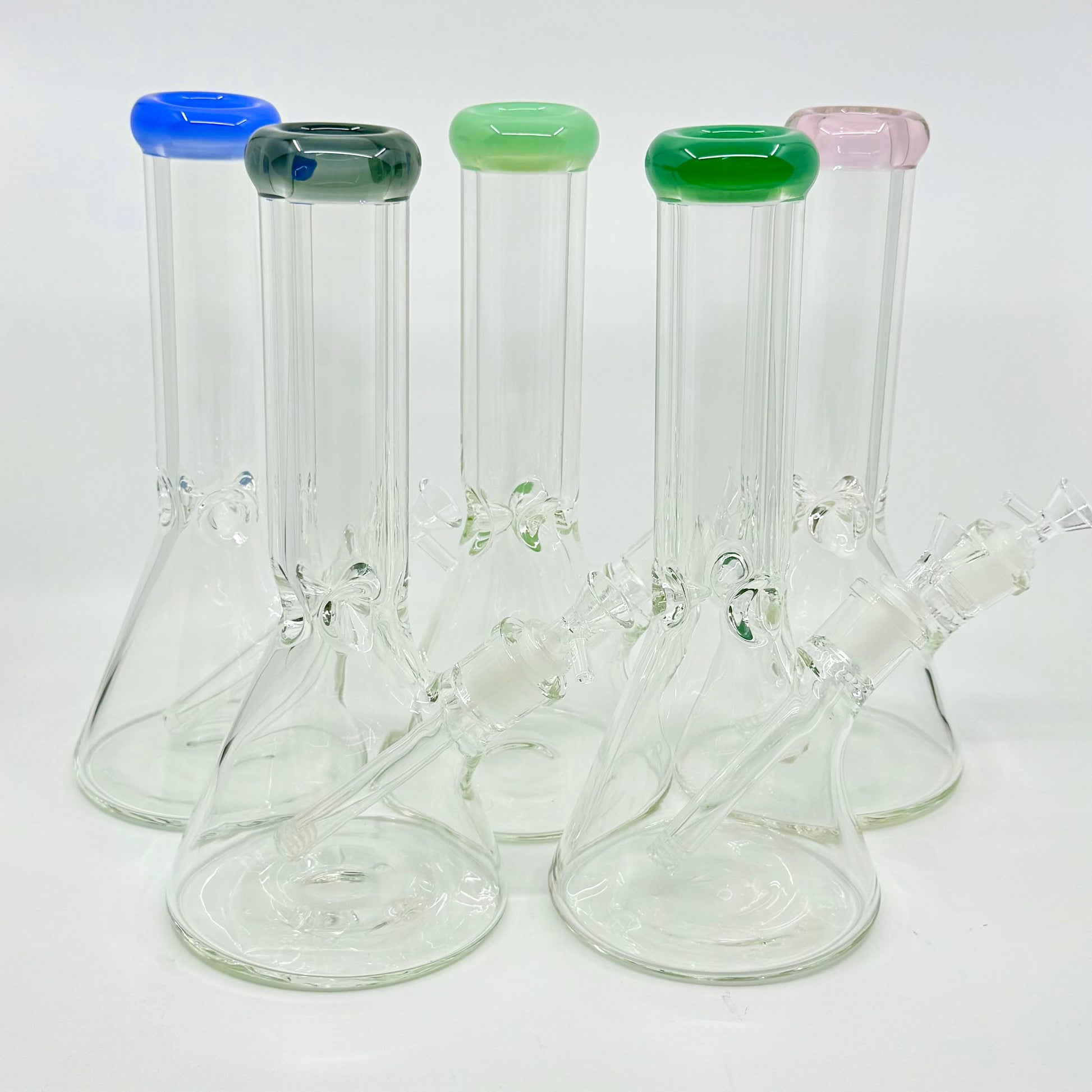 12” Color Mouth 9mm Heavy Duty Ice Becker Bong - WP274 - RK Quality Glass
