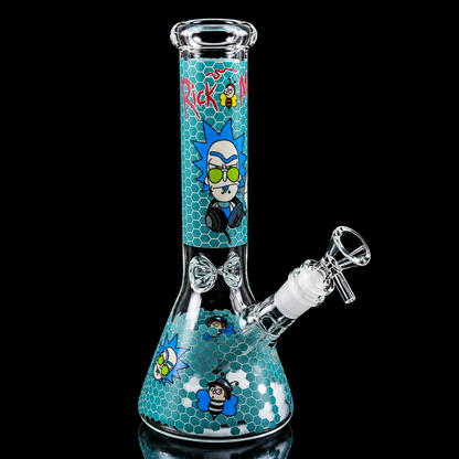10 Inch Glow in Dark Cartoon Art Beaker Bong