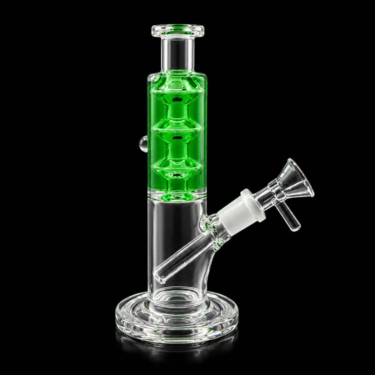 Triple Bubble Chamber Straight Tube Glass Bong Wholesale RK Quality Glass