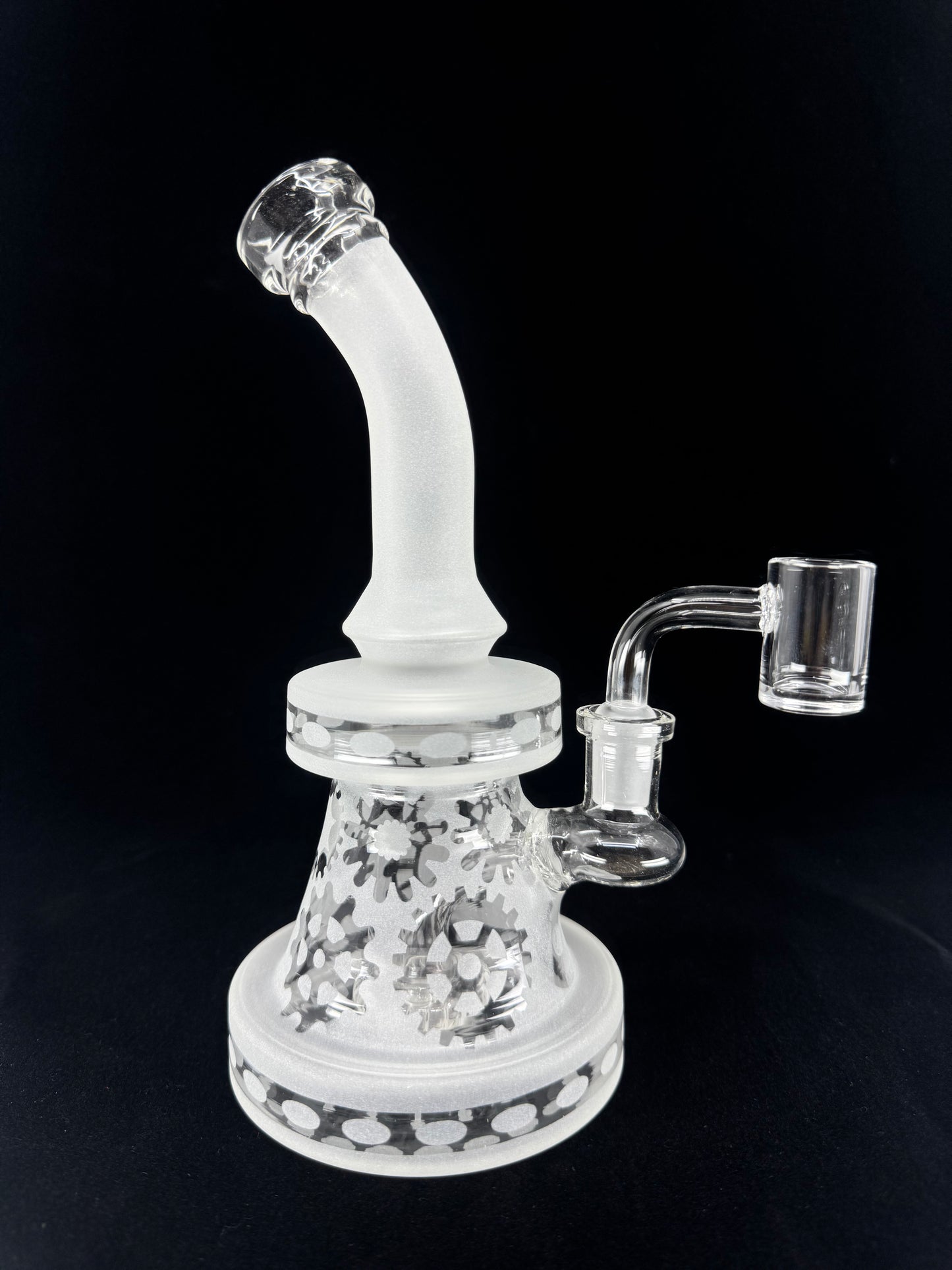 703 RKQG16 8” frosted dab rig