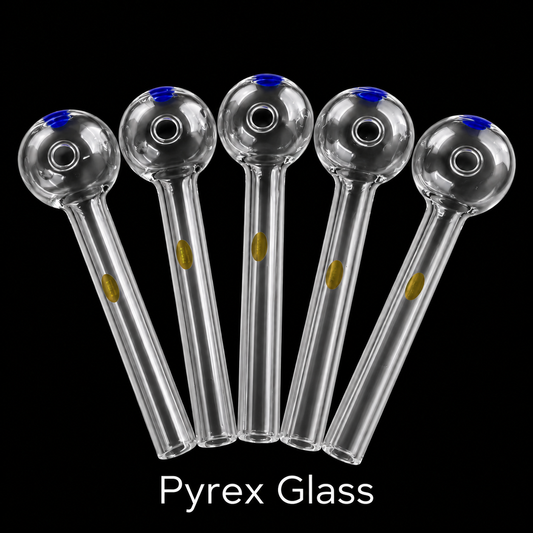 4" Blue Dot Pyrex Oil Burner Pipe