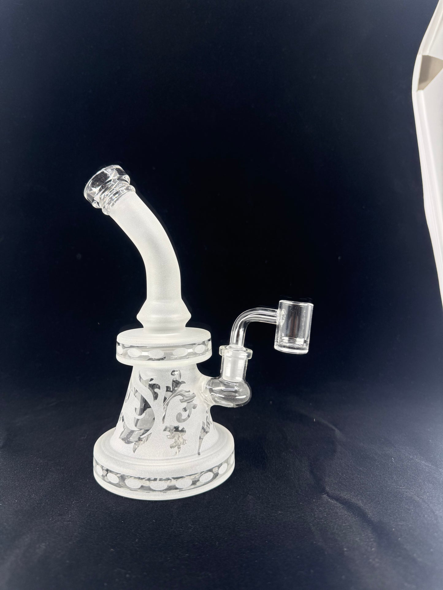 703 RKQG16 8” frosted dab rig