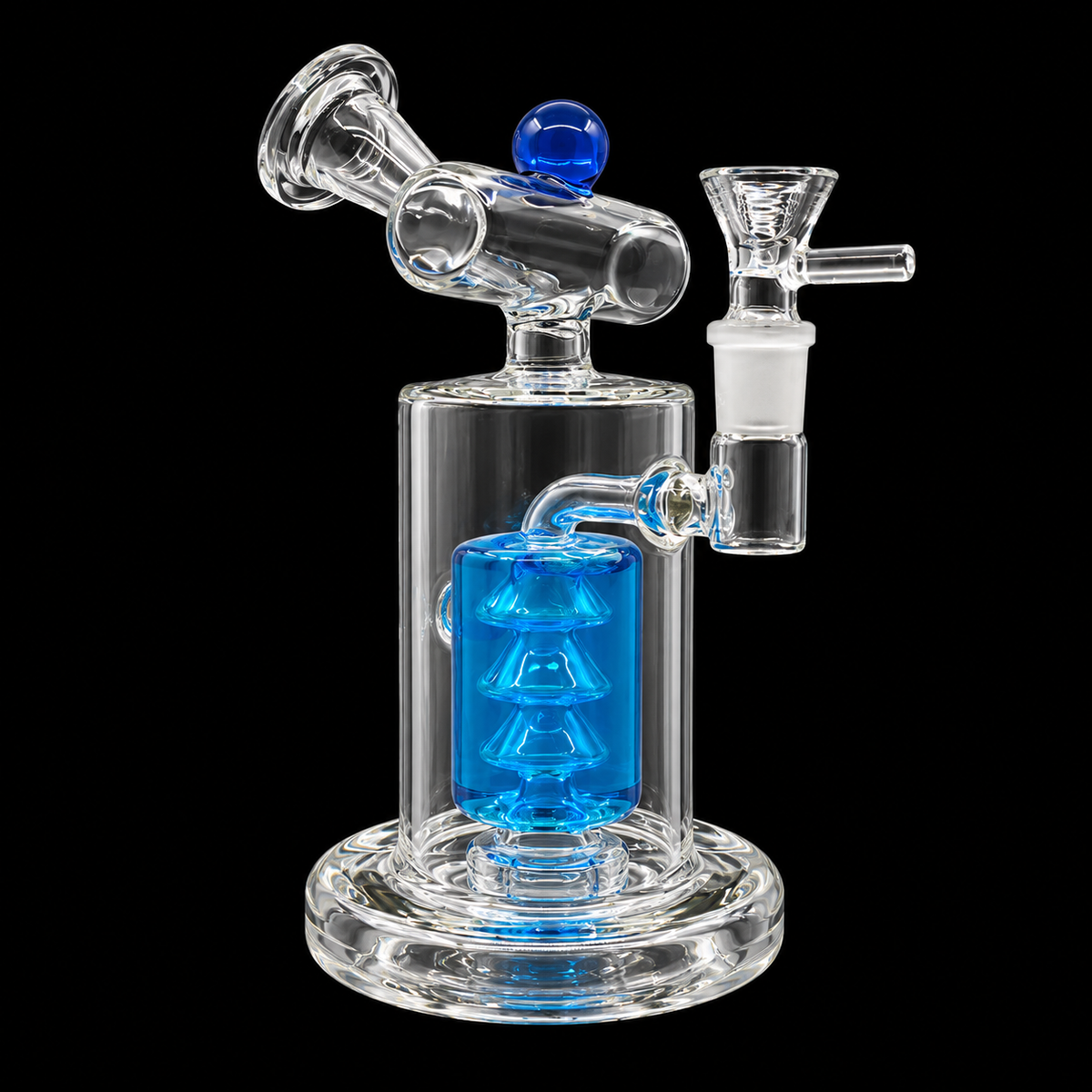 Liquid Triple Cone Percolator Glass Dab Rig Wholesale RK Quality Glass