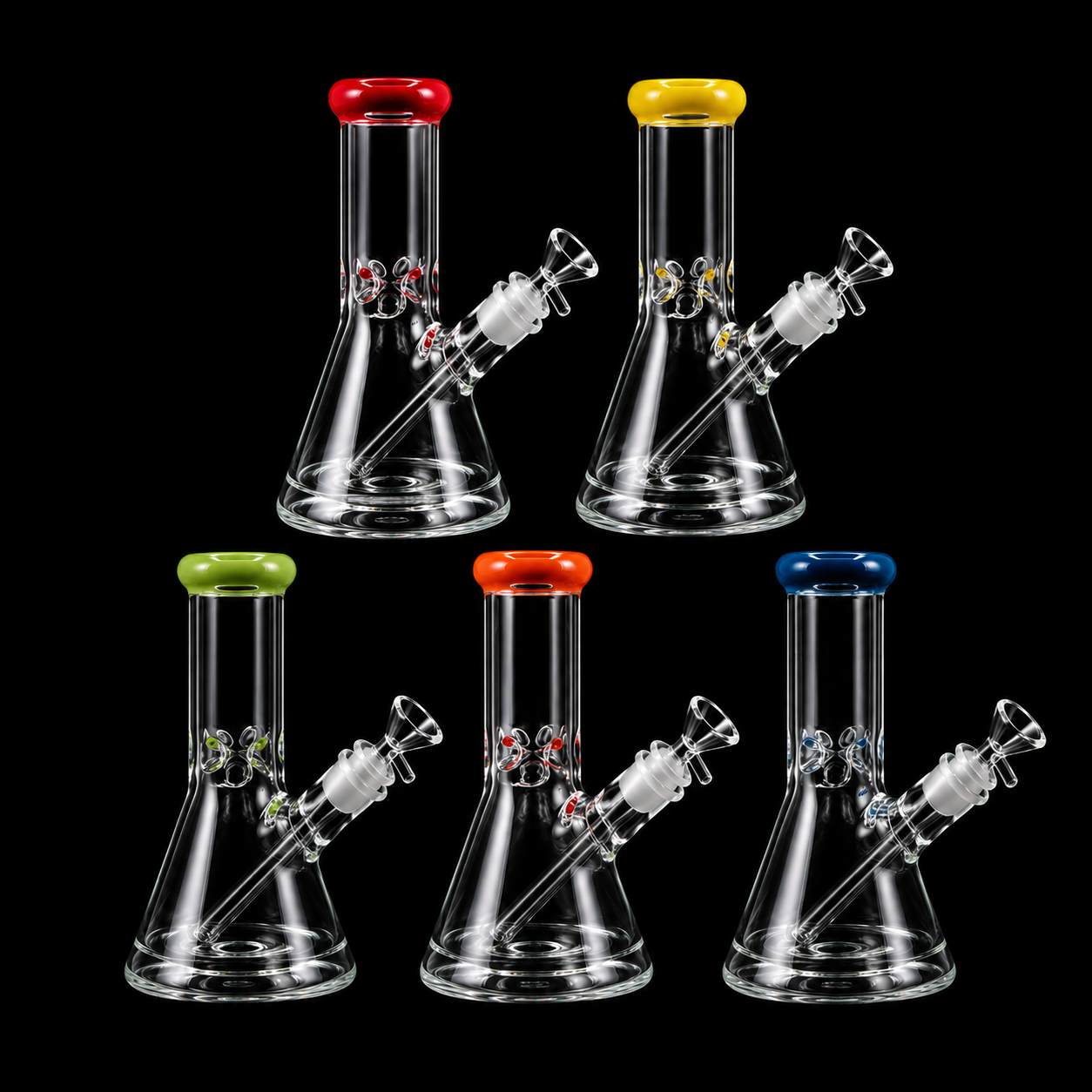 9 INCH AMERICAN COLOR MOUTH THICK 9MM BEAKER BONG