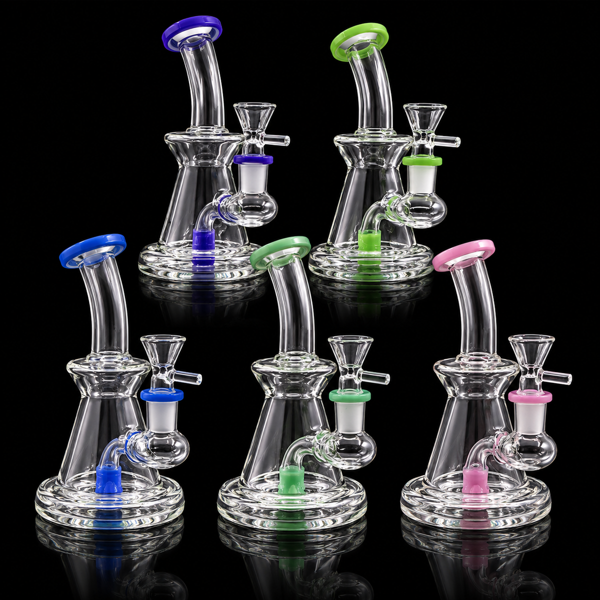 Bent Neck Cone Glass Dab Rig Wholesale RK Quality Glass