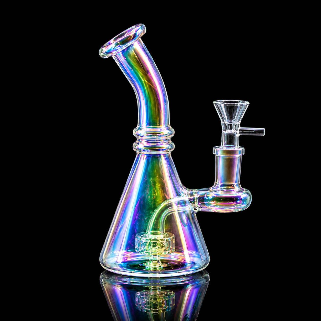 5 Inch Showerhead Perc Color changing Mini beaker Bong