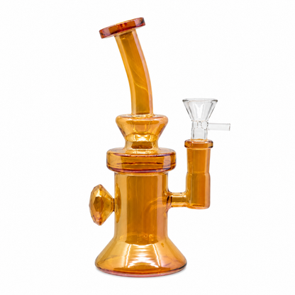 6 INCH METALIC DIAMOND LOCKET ATTACHED DAB RIG