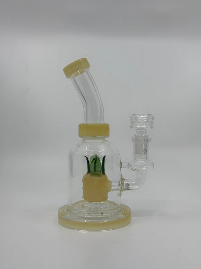 7” pineapple insert bent dab rig - WP233 - RK Quality Glass