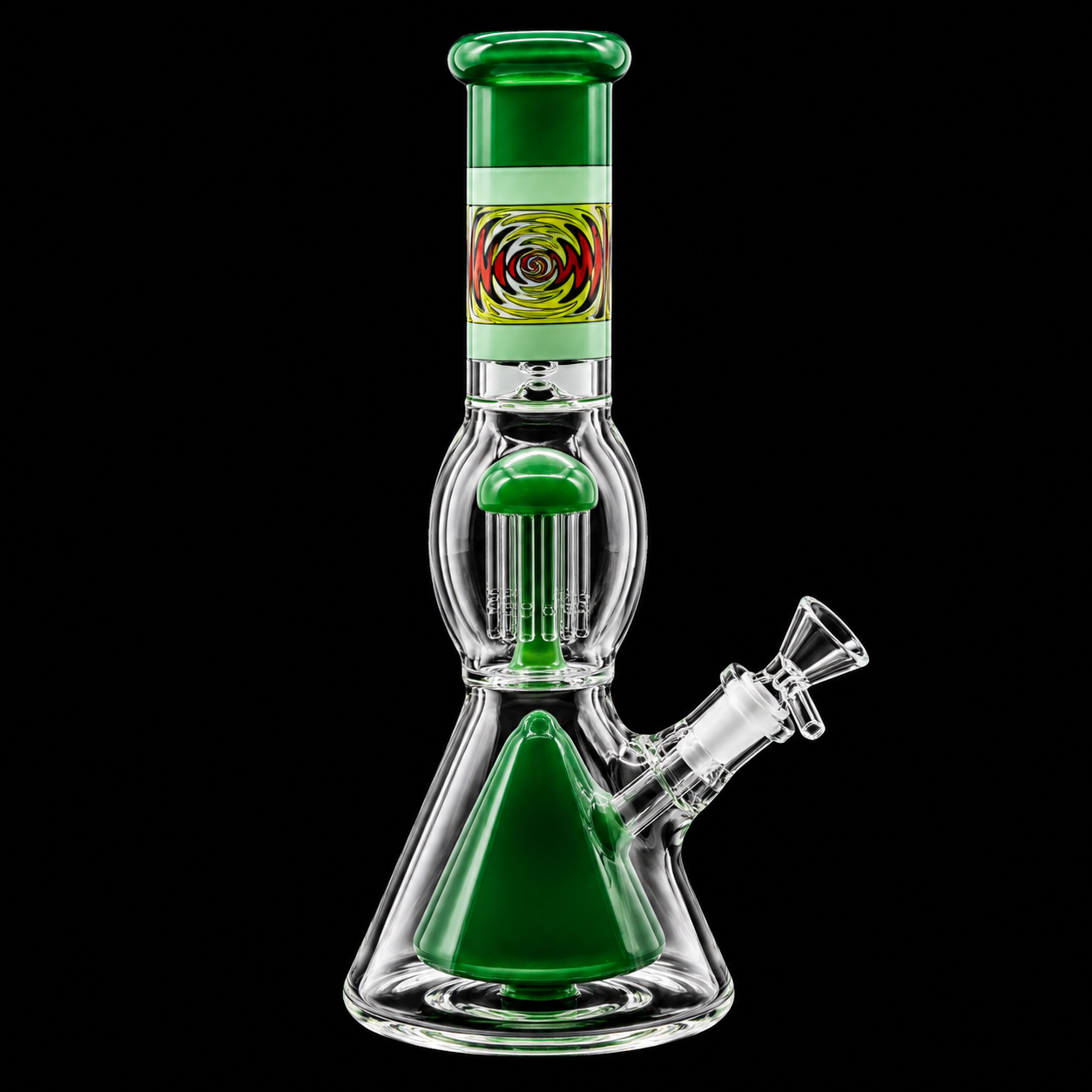 12 INCH Multi Perc WigWag BEAKER Bong