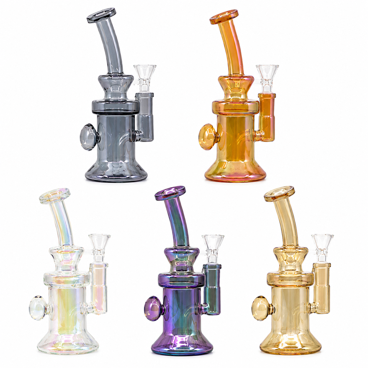 6 INCH METALIC DIAMOND LOCKET ATTACHED DAB RIG