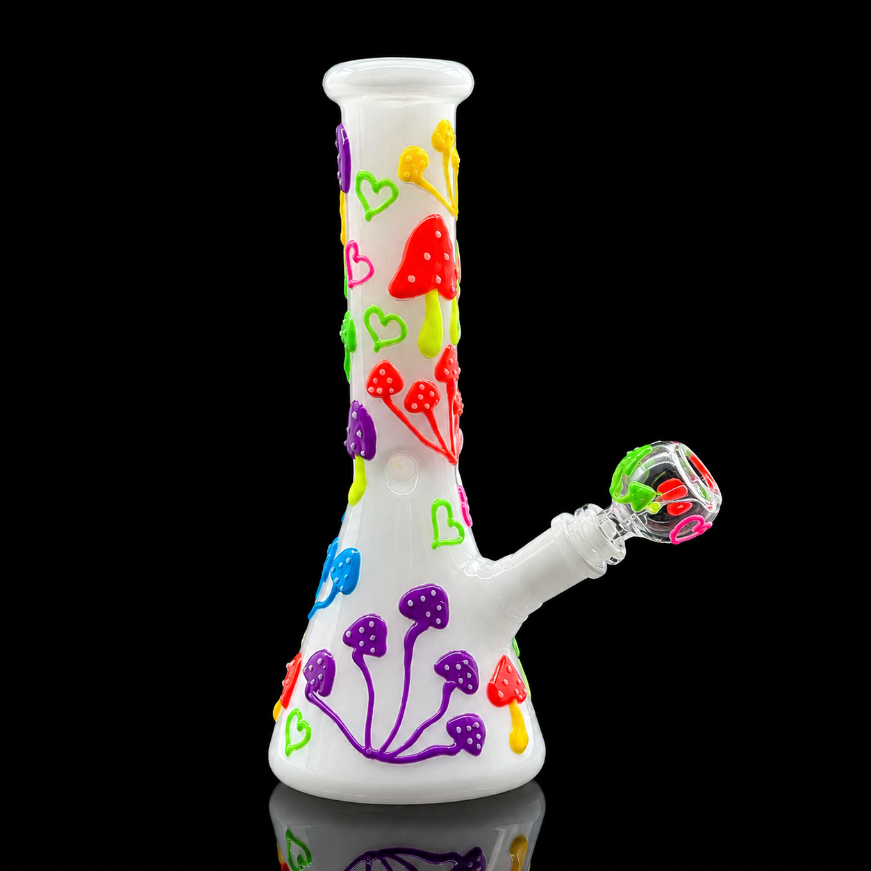 10 Inch Glow In The Dark Art Beaker Bong