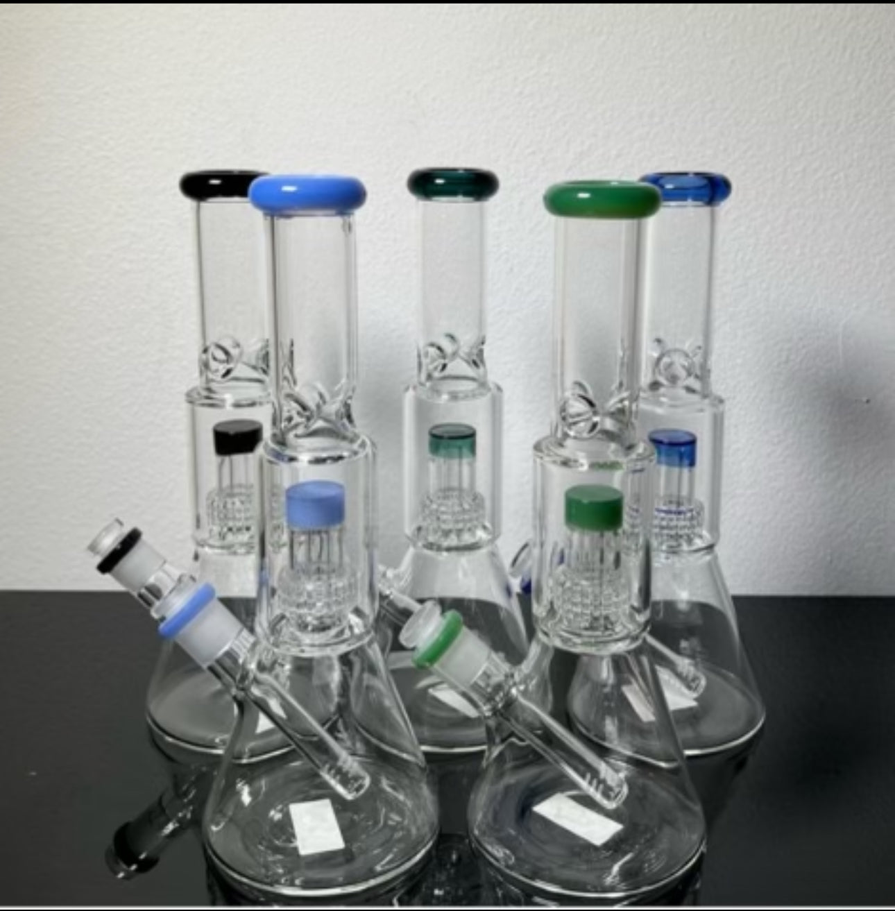 693 RKQZ30 12” swish perc color mouth beaker