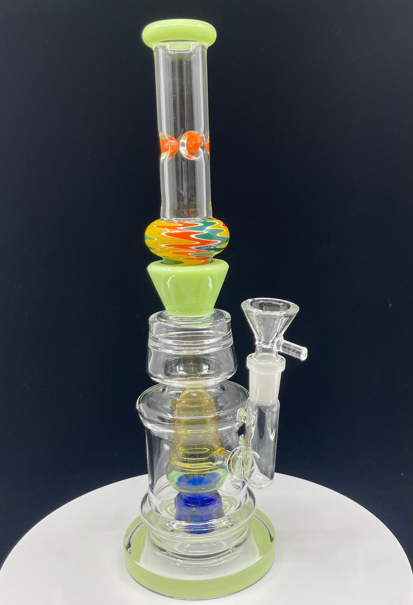 829 RKQG12 12” shower head straight dab rig