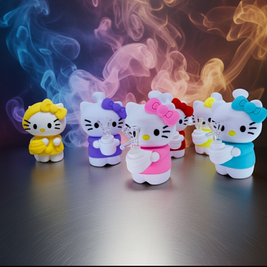 Hello Kitty Silicone Bong Wholesale - RK Quality Glass