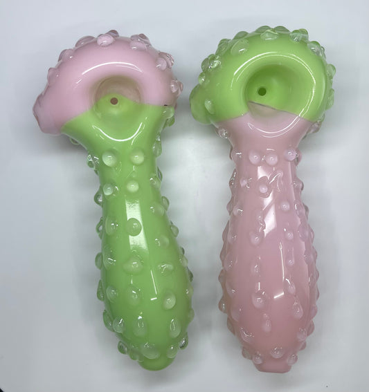 846 RKQG5 5” slime color tube marble hand pipe