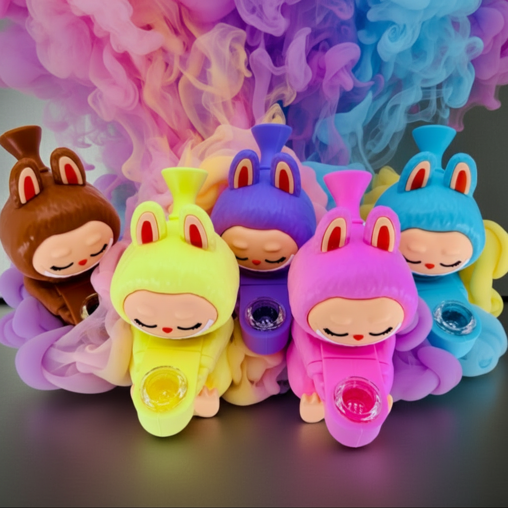 Labubu 6" Silicone Bong Wholesale - RK Quality Glass