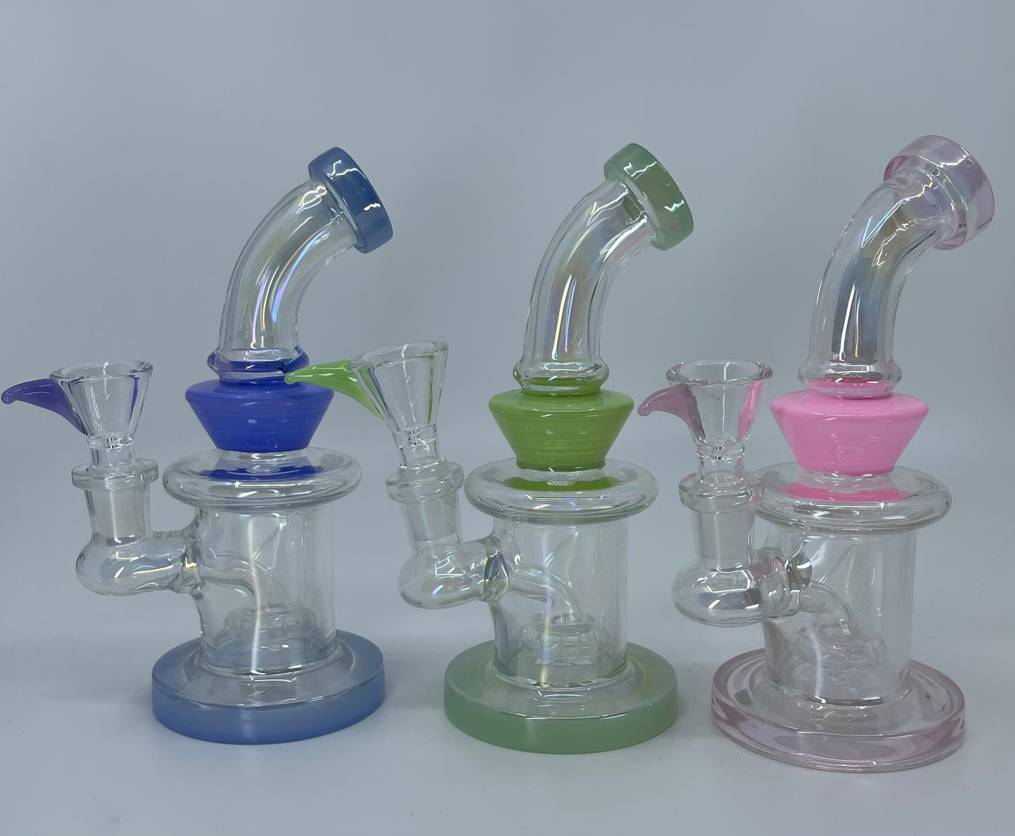 792 RKQG5 6” slime shower head bent dab rig