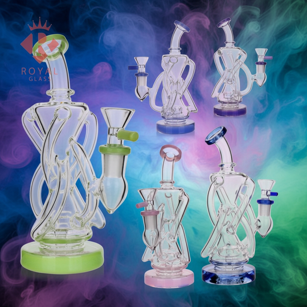 7.5” Recycling Dab Rig Wholesale - RK Quality Glass