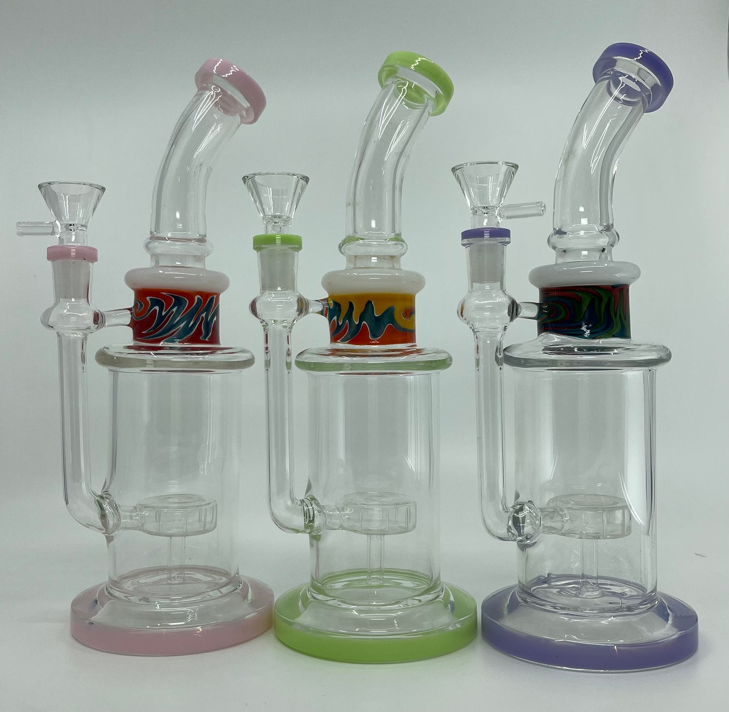 793 RKQG 10” shower head bent dab rig