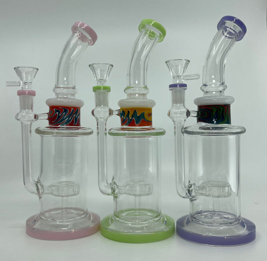 793 RKQG 10” shower head bent dab rig