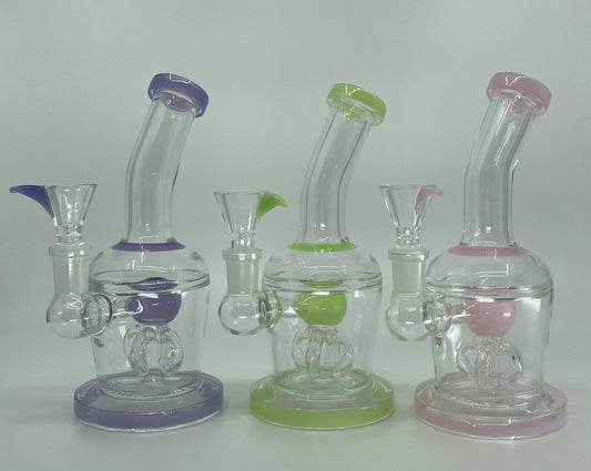 797 RKQG 8” slime tree shower head bent dab rig