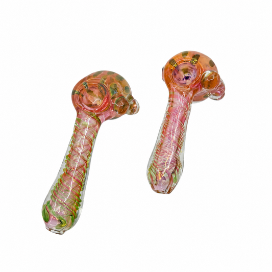 6 INCH GOLD COLOR CHANGING MARBLE HAMMER HAND PIPE - HP1041