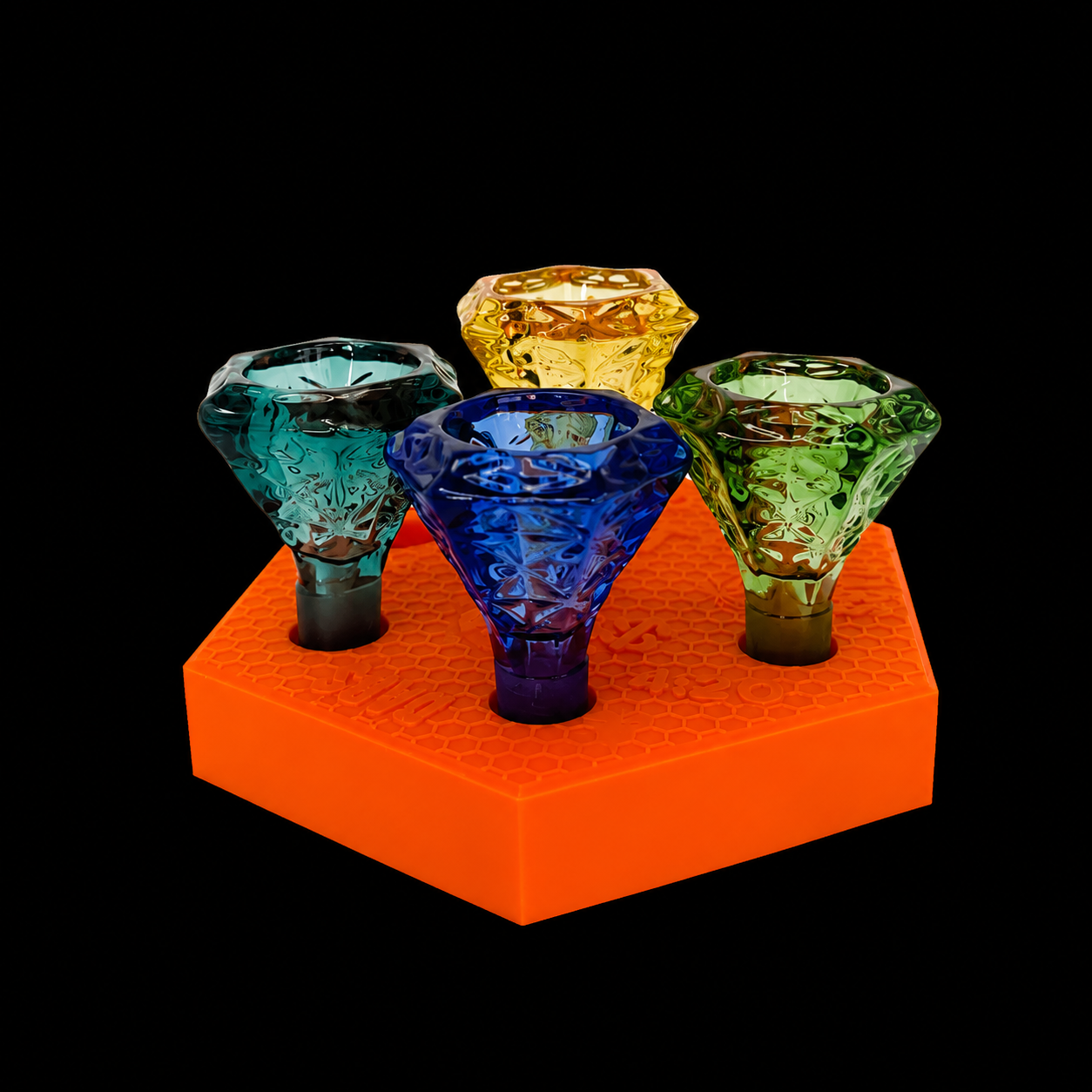 14mm Diamond Cut Glass Bong Bowl Wholesale RK Quality Glass