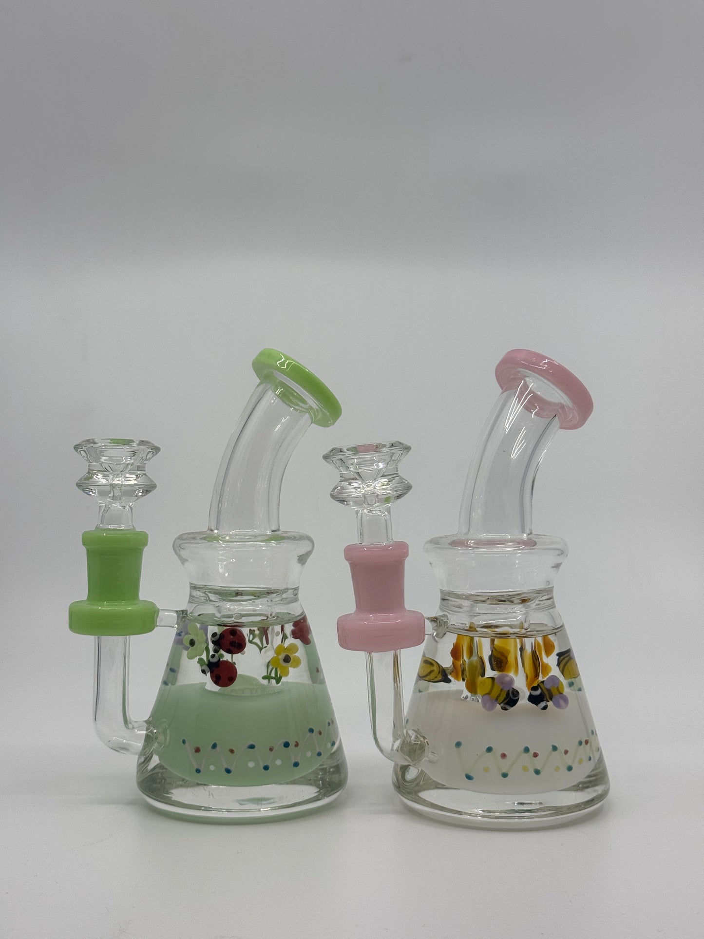 7” honey bee insert liquid dab rig