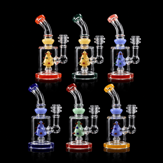 7" Showerhead Perc Bent Neck Dab Rig
