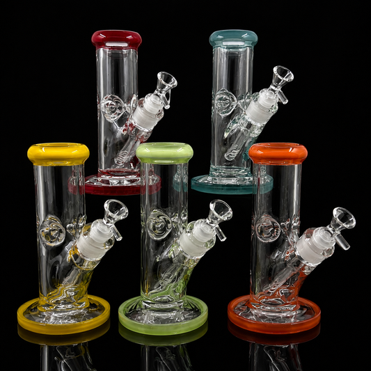 8 INCH American color 9mm straight bong
