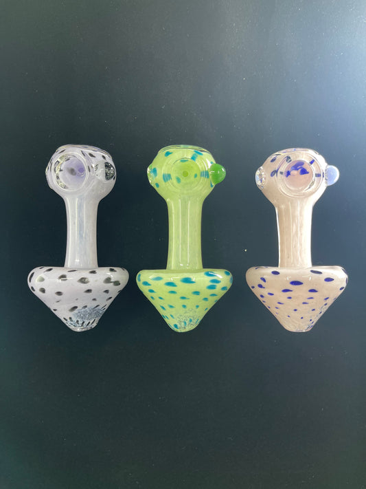 850 RKQG35 4” slime frit mushrooms hand pipe