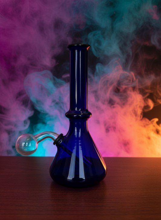 8” blue tube ob bong - OB03