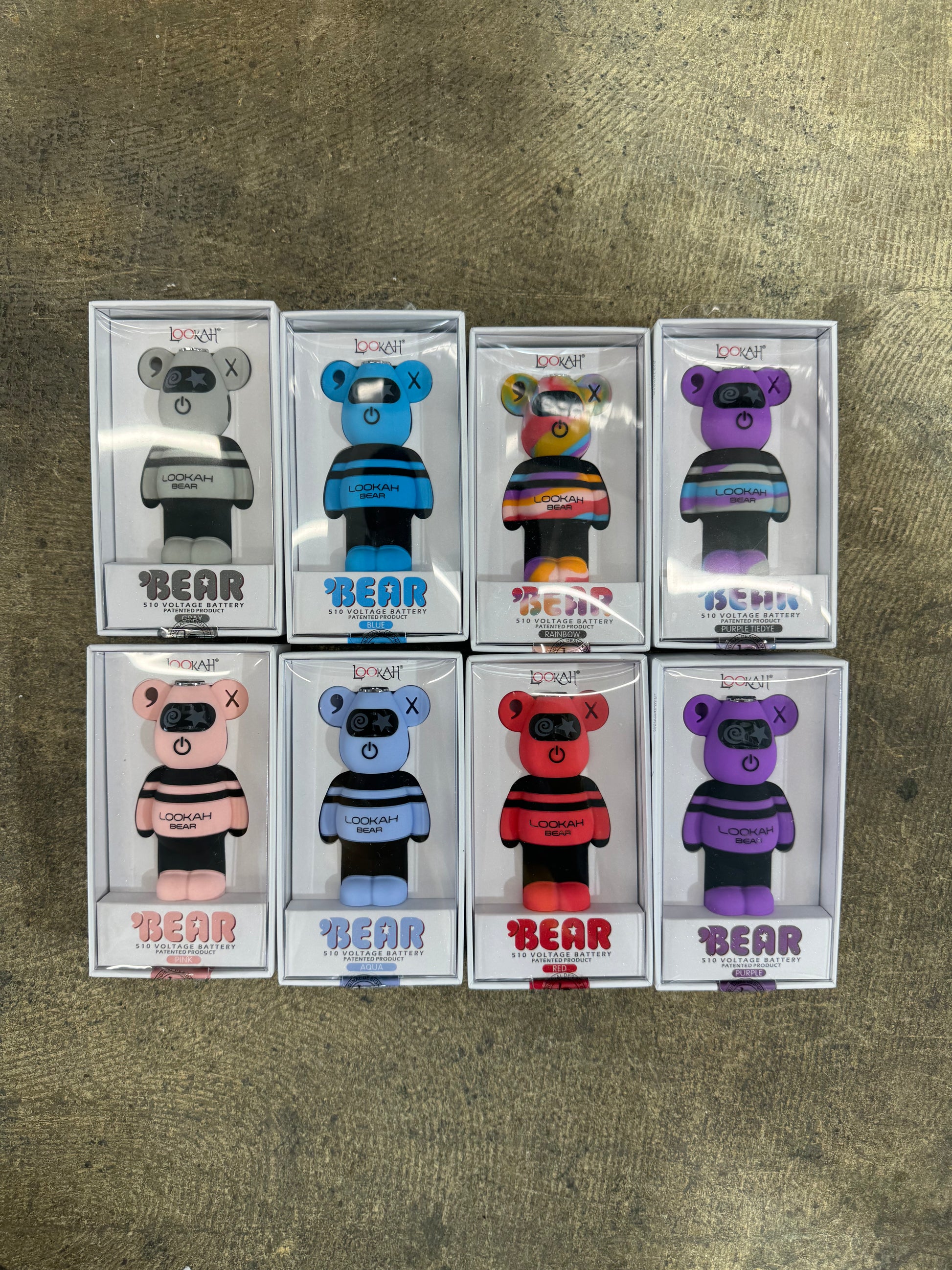 LOOKAH Bear Vape Battery | 510 Thread Battery - BT102 RK Quality Glass LOOKAH Bear Vape Battery | 510 Thread Battery - BT102 RK Quality Glass