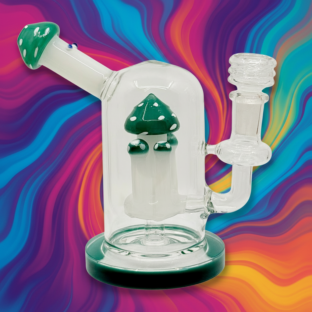 7” Side Carb Mushroom Dab Rig Wholesale - RK Quality Glass